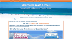 Desktop Screenshot of clearwaterbeachrentals.com