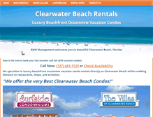 Tablet Screenshot of clearwaterbeachrentals.com